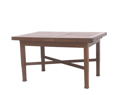 Jacob Pieter van den Bosch (1868-1948) An oak table with two extendable leaves and ebony nails 