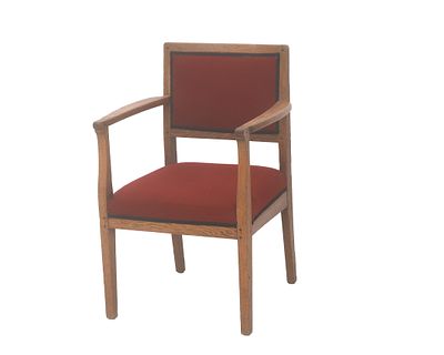 Jacob Pieter van den Bosch (1868-1948) An oak armchair, opus number 467, made by 't Binnenhuis 