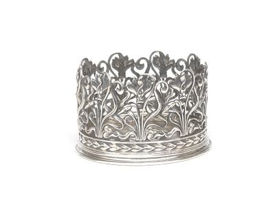Jugenstil A silver bottle holder, Germany (third grade, 800/1000). Maker's mark of John Dix 