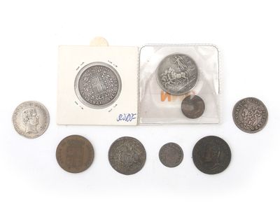 A lot of nine coins, Italy, Sardinia, both Sicilies, Tuscany, Vatican, cities of Mantua, 18th 