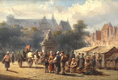 Attributed to Jan Hermann Barend Koekkoek (1840-1912) in the style of Cornelis Springer 