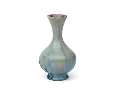 Porceleyne Fles, Delft An earthenware 'Berbas' vase with blue Reflet Metalliqu&eacute; glaze 