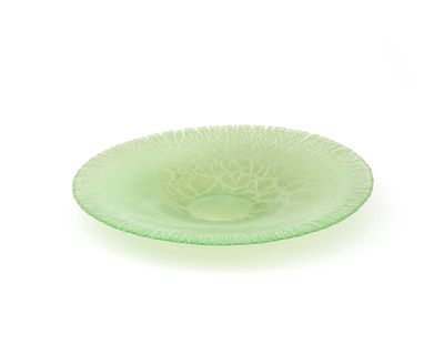 A.D. Copier (1901-1991) An anna-green glass bowl with tincraquel&eacute; and iris&eacute;, model no. 10 