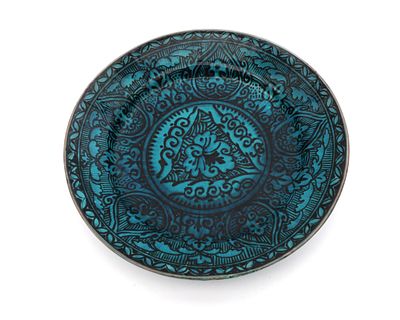 De Porceleyne Fles, Delft An earthenware 'New Persian' wall plate with floral decoration, circa 