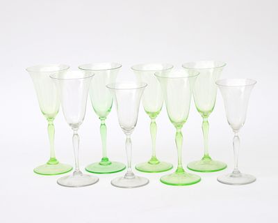 A.D. Copier (1901-1991) Eight drinking glasses from the "Romanda" service, including a large 