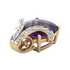 Checkerboard Cut Amethyst and Diamond Pendant in 14K Gold. Metal type: 14k yellow gold Image - 3