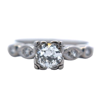 Estate .50 carat Diamond Ring in Platinum. Estate, Metal type: Platinum, Gemstone: .50 carat SI