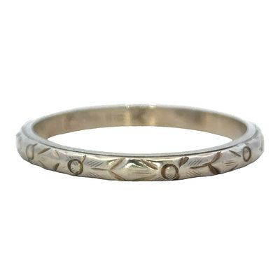 18 Karat White Gold Band Ring. Metal type: 18k white gold, Size: 6, 2.0 mm width, Weight 1.9 grams