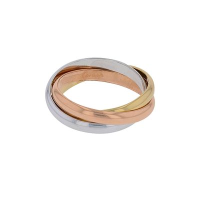 Cartier Trinity Three-Tone Gold Ring. Title/Medium: Cartier Trinity Three-Tone Gold Ring 