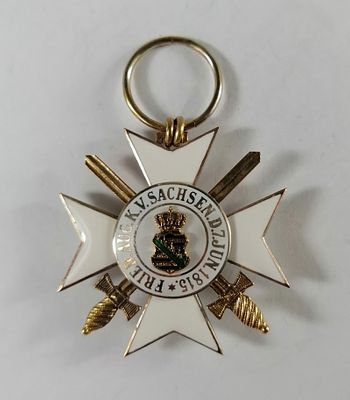 Saxon Order of Merit Knight's Cross. Title, Date of Manufacture: Saxon Order of Merit Knight's 