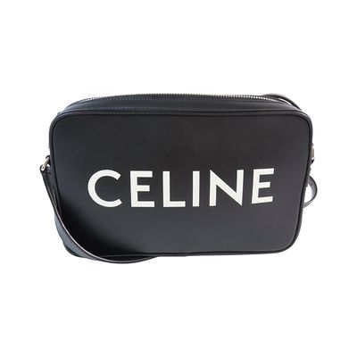 CELINE Black Cowhide Leather Shoulder Bag. Title/Medium: CELINE Black Cowhide Leather Shoulder 