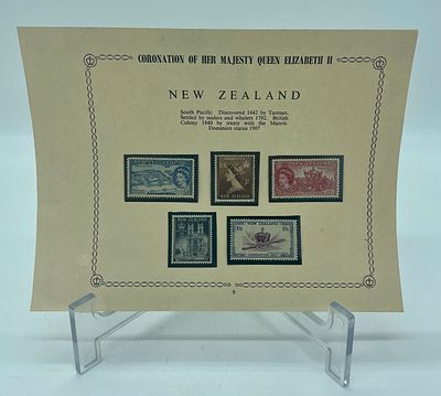 Sheet with Five Commemorative Stamps
. Coronations of Her Majesty Queen Elazabeth II, June 2 