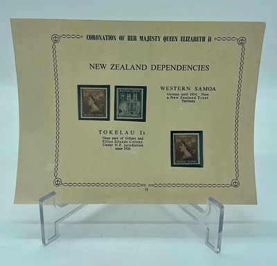 Sheet with Three Commemorative Stamps
. Coronations of Her Majesty Queen Elazabeth II, June 2 