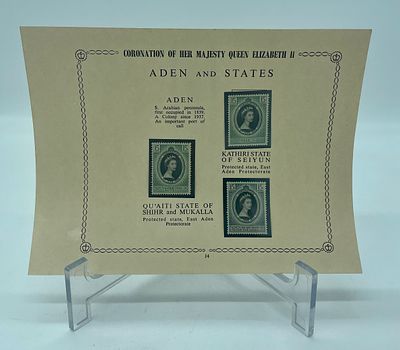 Sheet with Three Commemorative Stamps
. Coronations of Her Majesty Queen Elazabeth II, of June 2 