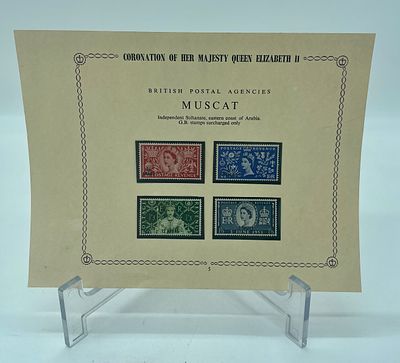 Sheet with Four Commemorative Stamps
. Coronations of Her Majesty Queen Elazabeth II, June 2 