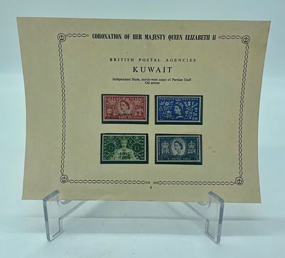 Sheet with Four Commemorative Stamps
. Coronations of Her Majesty Queen Elazabeth II, June 2 