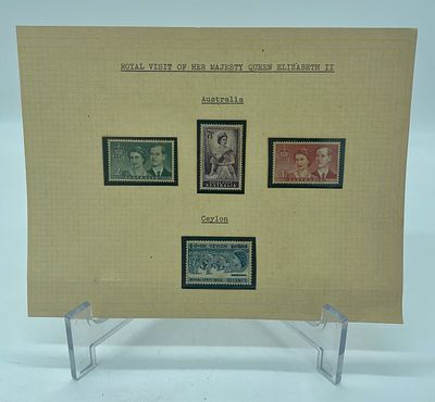 Sheet with Four Commemorative Stamps
. Royal visit of majesty Queen Elizabeth II, Australia and 