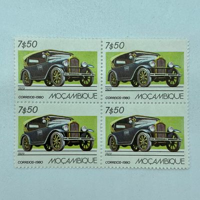Four Stamps of Mozambique
. Transportes de Mo&ccedil;ambique, from 1980, new stamps with minimal signs 