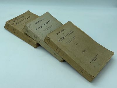 "History of Portugal" by Fortunato de Almeida. Three volumes of the work ‘History of Portugal’ 