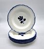 Six Soup Plates in French Porcelain
. Molded and embossed, marked on the base, Salins France Image - 2