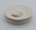 Five Portuguese Earthenware Dishes
. Marked on the base, wavy edge in the center with polychrome Image - 1