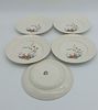 Five Portuguese Earthenware Dishes
. Marked on the base, wavy edge in the center with polychrome Image - 3