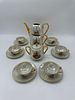 Coffee Service in Portuguese Porcelain
. Molded and relief, marked on the base, Viana, teapot Image - 2