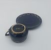Portuguese Earthenware Lunch Cup
. Marked on the base, cylindrical body with gold floral Image - 2
