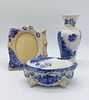 Three Pieces in Portuguese Porcelain
. Molded and embossed, marked on the base, Royal Art, jar Image - 1