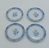 Four Small Plates in Portuguese Porcelain
. Molded and relief from the Vista Alegre factory Image - 1
