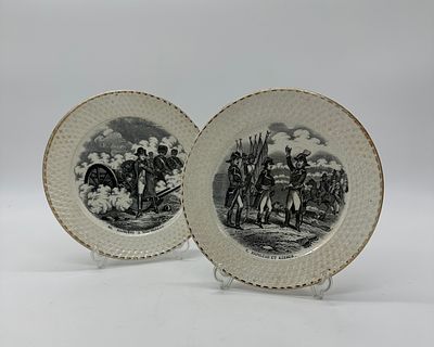 Pair of Dutch Porcelain plates
. Molded and relief, marked on the base, Sociéte Cerámique