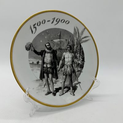 Portuguese Porcelain Plate
. Molded and relief from Philae, limited edition year 2000, edge