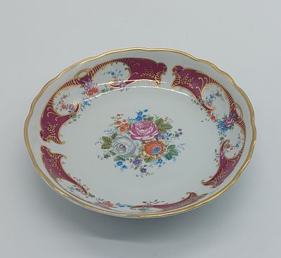Portuguese Porcelain Cup
. Molded and relief, marked on the base, Artibus, edge cut and edged in