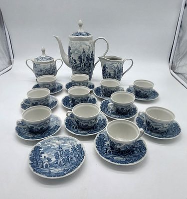 Portuguese Porcelain Coffee Service
. Molded and embossed, marked on the base S P Coimbra