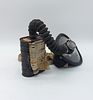 Old Siebe Gorman Puretha Canister Gas Mask
. Mask with tube and filter with head support straps Image - 3