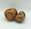 Coconut Crafts
. Pair of sculptures representing seated animals with relief carving showing Image - 4