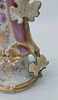 Porcelain vase. Old Paris style porcelain vase with wavy rim and gold trim, with leaf-shaped Image - 2