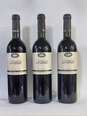 Three Bottles of Regional Alentejo Red Wine
. Three bottles of “HERDADE GRANDE - 1999” Alentejo 