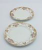 Two Oriental Porcelain Dessert Plates
. Molded and relief, marked on the base, edge with floral Image - 1