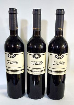 Three Bottles of Regional Alentejo Red Wine. Three bottles of “HERDADE GRANDE - 1998” Alentejo 
