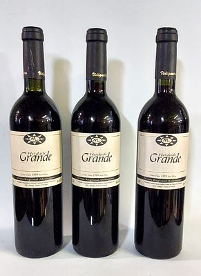 Three Bottles of Regional Alentejo Red Wine. Three bottles of “HERDADE GRANDE - 1999” Alentejo 