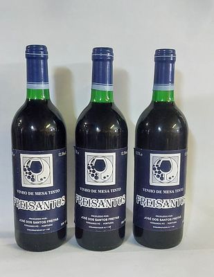 Three Bottles of Palmela Red Table Wine
. Three bottles of "Frei Santos, Palmela" red table wine 