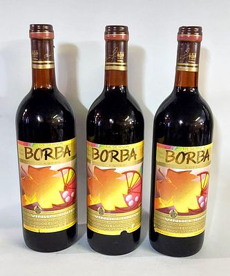 Three Bottles of Borba Reserve Red Wine
. Three bottles of quality red wine produced in a 