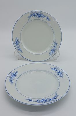 Pair of Portuguese Porcelain Plates
. Molded and relief, marked on the base, Coimbra, edge with 