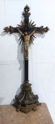 Jesus Christ Crucified 16th Century
. Crucified figure with head turned to the right, face with 