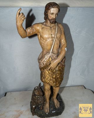 Saint John the Baptist. Wooden image from the 19th century. XVIII, representing Saint John the 