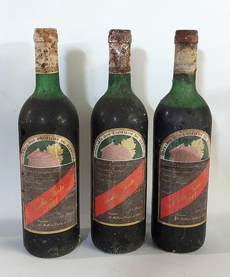Three Bottles of Red Table Wine from the Alentejo Region
. Three bottles of red table wine from 