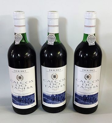 Three Bottles of Douro Red Table Wine. Three bottles of red table wine from the Douro demarcated 