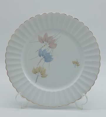 Portuguese Porcelain Plate
. Molded and embossed from the Vista Alegre factory, marked on the 