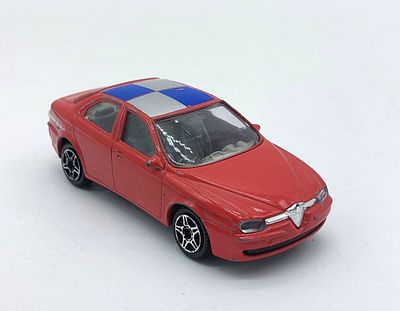 Miniature Alfa 156. Burago brand, made in Italy, 1/43 scale, with signs of handling, as seen in 